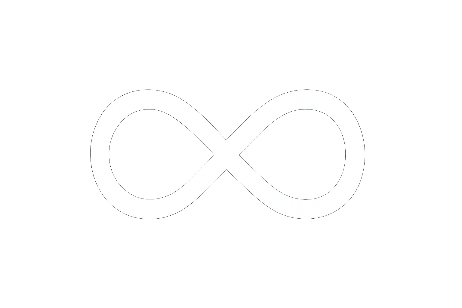 create me a white infinity logo with no background