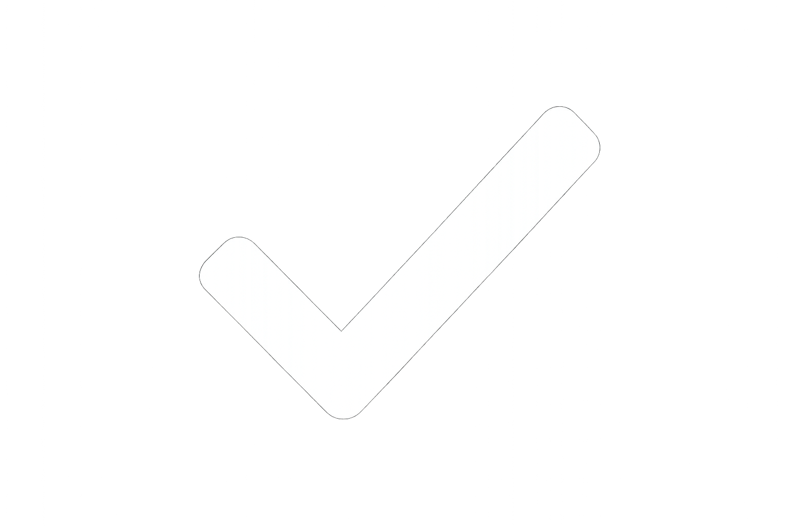 create me a white tick with no background