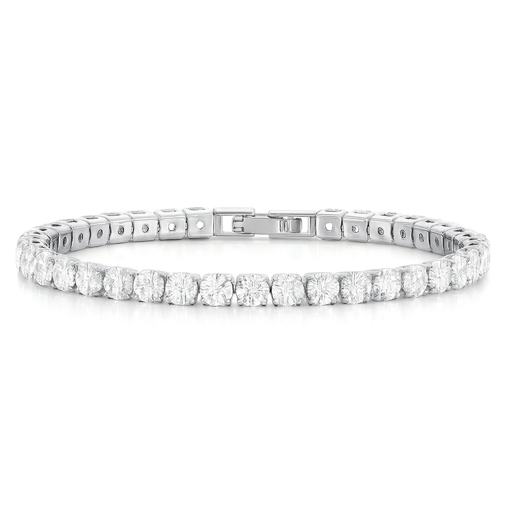4mm Tennis Bracelet (Silver)