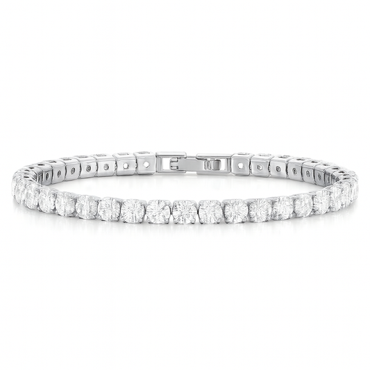 4mm Tennis Bracelet (Silver)