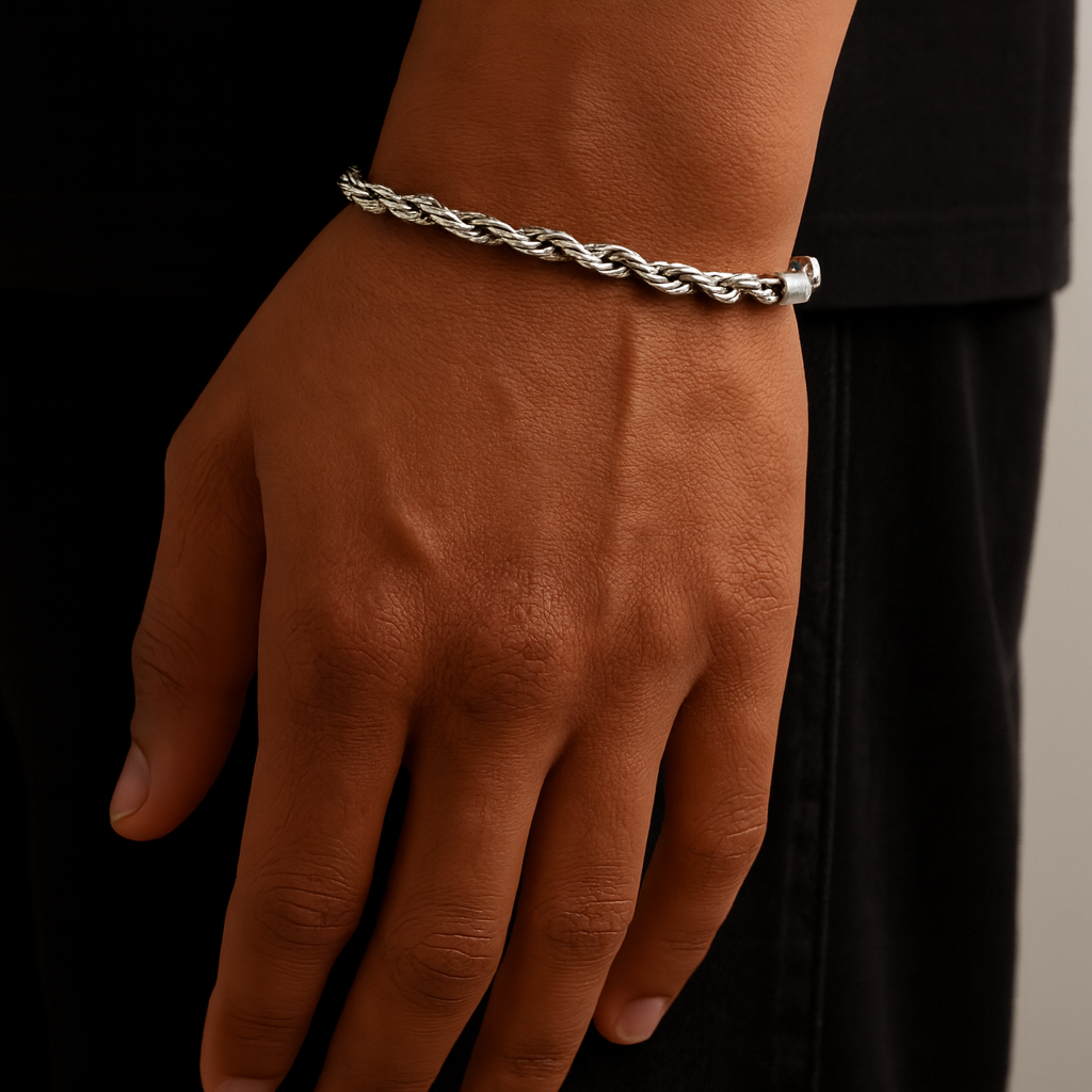 Rope Chain Bracelet (Silver)
