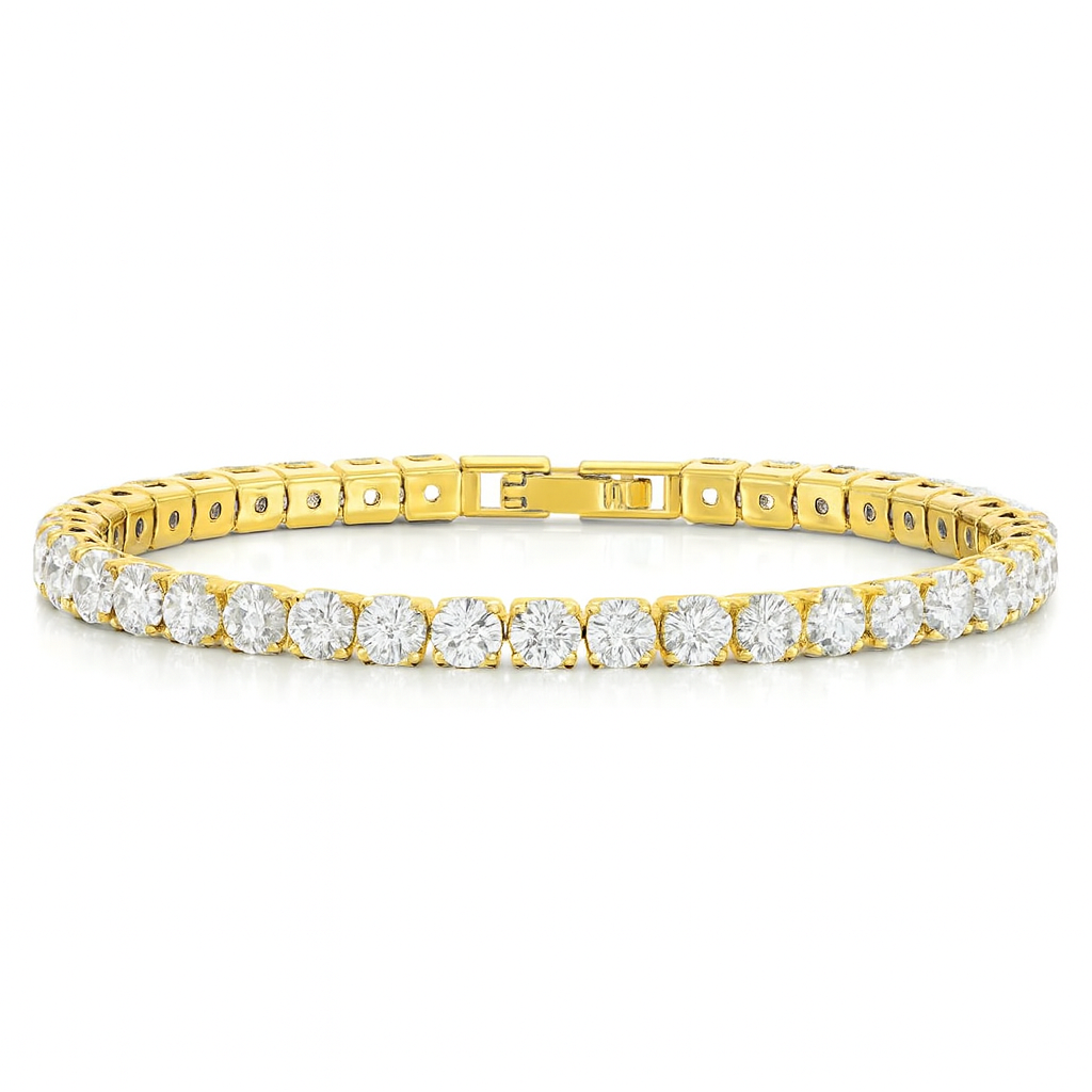 4mm Tennis Bracelet (Gold)