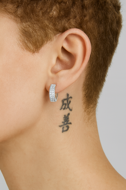 Iced Huggie Earrings