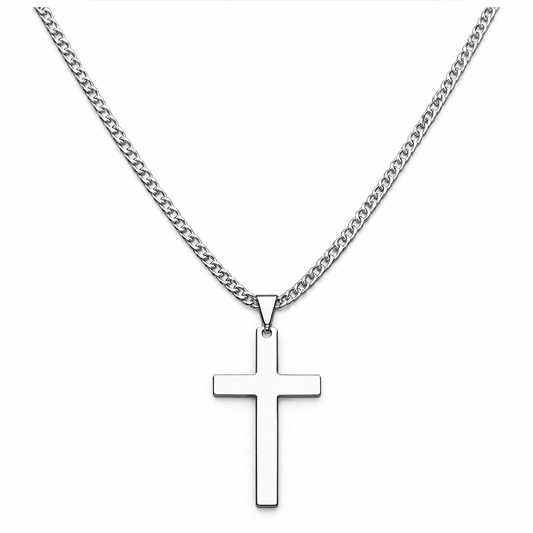 Cross  Pendant Necklace (Silver)