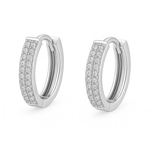 Iced Huggie Earrings